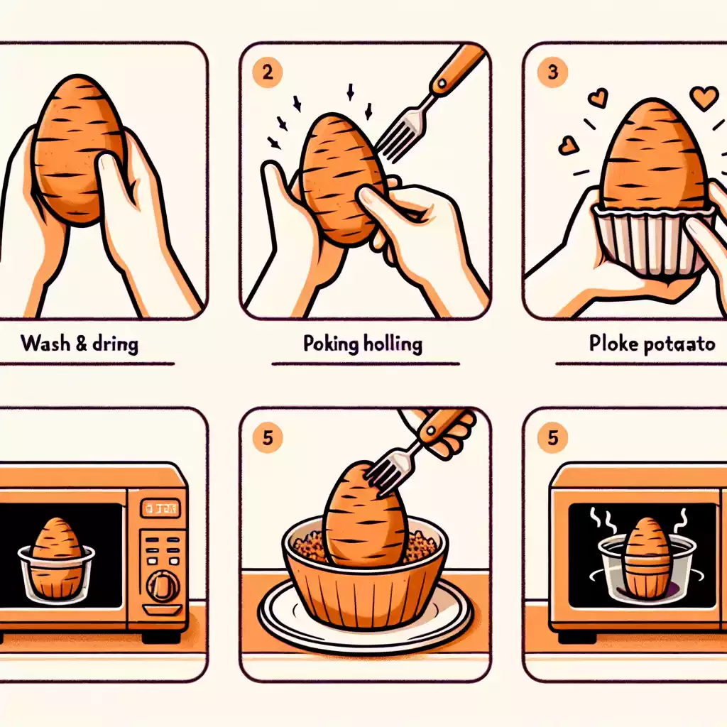 how to cook a sweet potato in the microwave 1